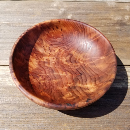 California Redwood Bowl Hand Turned 5 Inch Handmade Salad USA Made Burl #251