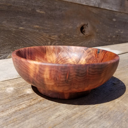 California Redwood Bowl Hand Turned 5 Inch Handmade Salad USA Made Burl #251