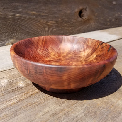 California Redwood Bowl Hand Turned 5 Inch Handmade Salad USA Made Burl #251