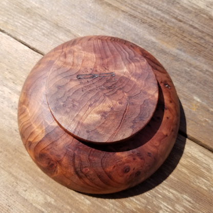 California Redwood Bowl Hand Turned 5 Inch Handmade Salad USA Made Burl #251