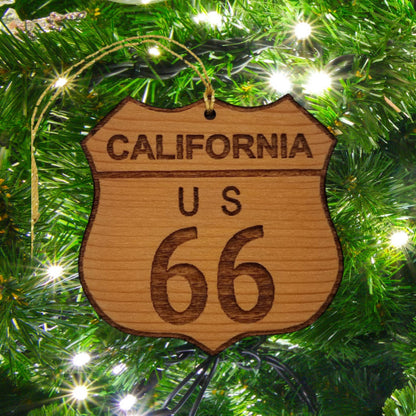 California Route 66 Ornament - Made in USA Souvenir - 15024