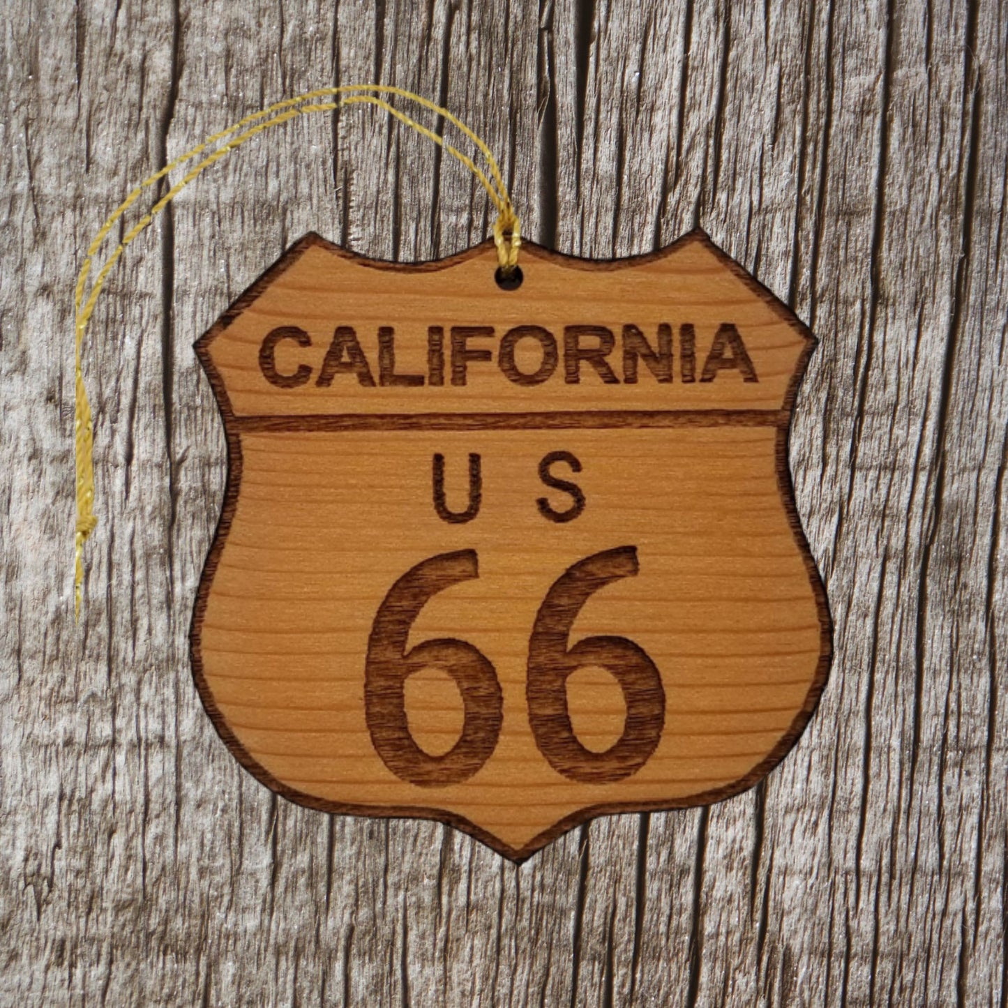 California Route 66 Ornament - Made in USA Souvenir - 15024