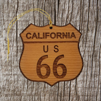 California Route 66 Ornament - Made in USA Souvenir - 15024