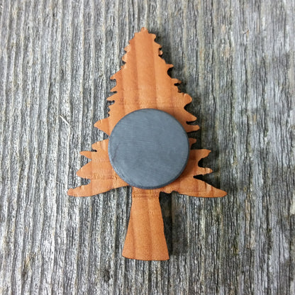 Tree Magnet Handcrafted Wood Souvenir California Redwood Handmade Made in USA - 4001