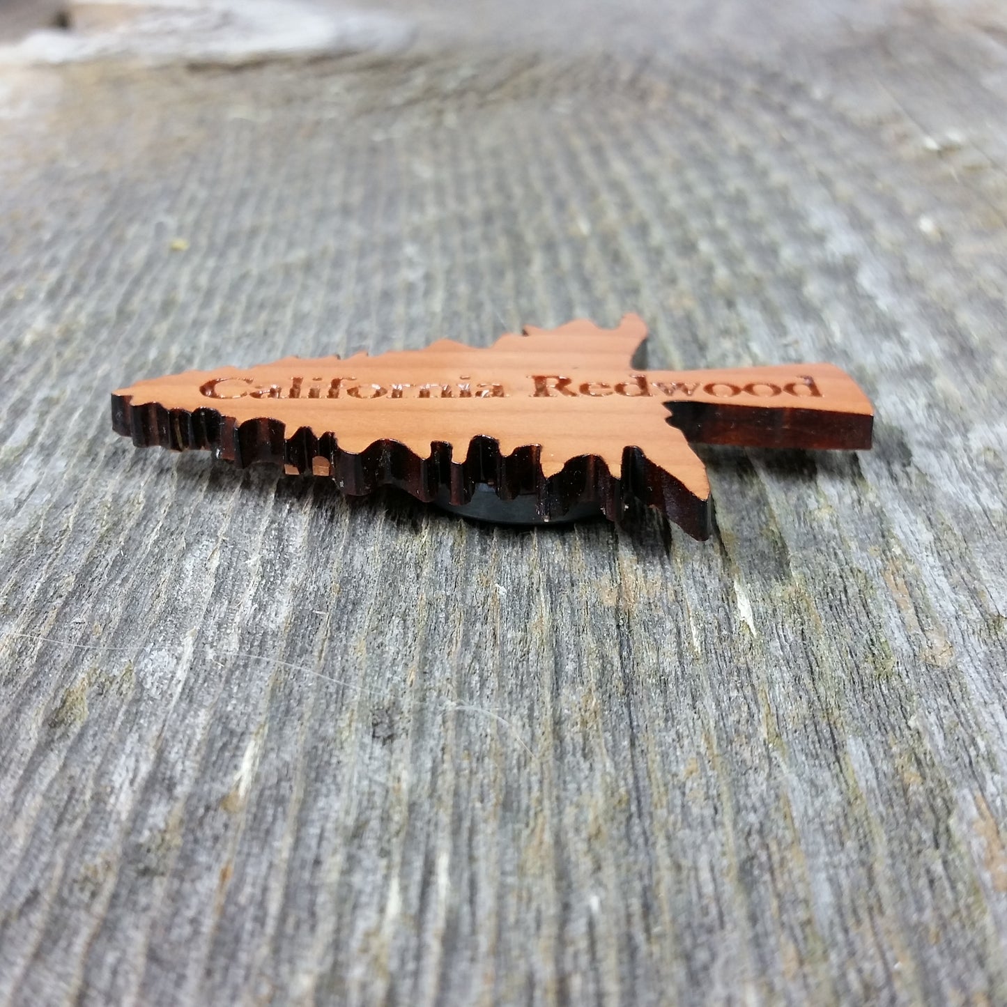 Tree Magnet Handcrafted Wood Souvenir California Redwood Handmade Made in USA - 4001