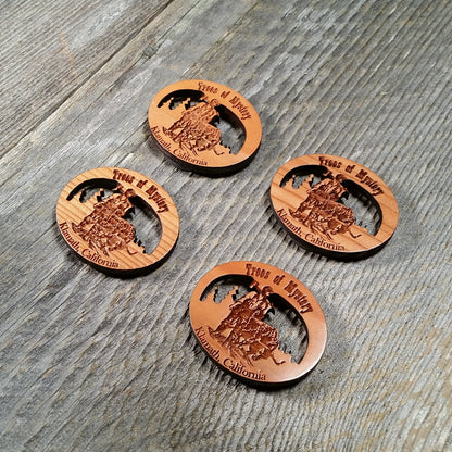 Trees of Mystery Souvenir Magnet Handcrafted USA Travel Wood Gift - M 4009