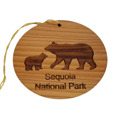 Sequoia National Park Black Bear and Cub Ornament Handmade Souvenir - 1064SEQ