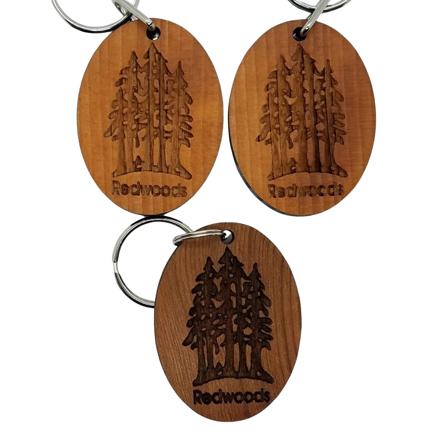Sequoia National Park Trees Grove Wood Keychain California Souvenir   - 4080SEQ