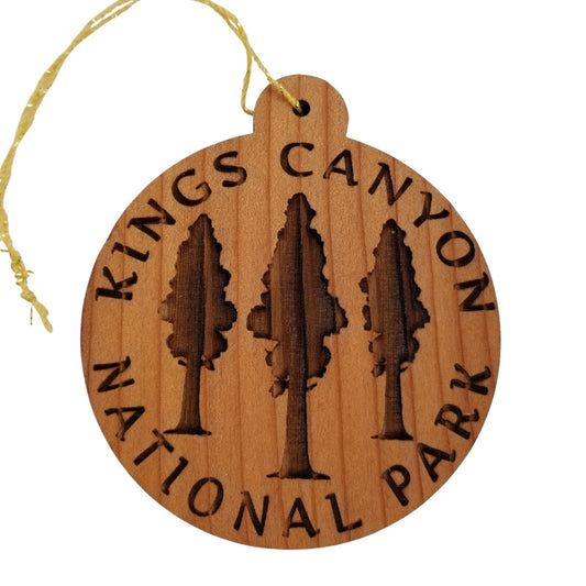 Kings Canyon National Park Wood Ornament California Giant Trees 3 Trees Handmade in USA - 15329KING
