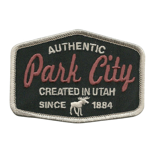 Park City Utah Patch – Mountain Resort UT – Travel Patch Iron On – UT Souvenir Patch – Applique – Travel Gift 3″ Vintage Retro - 10469