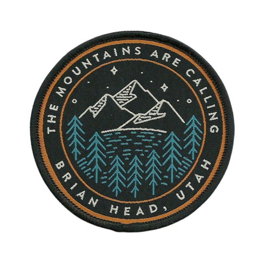 Brian Head Resort Utah Patch – Mountains Trees Travel Patch Iron On UT Souvenir Embellishment Applique – Travel Gift 3″ Ski Snowboard Biking