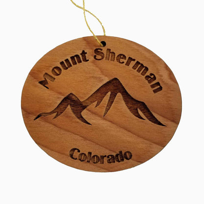 Mount Sherman Ornament Handmade Wood Colorado Souvenir - 15103