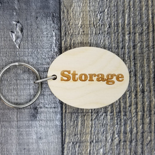 Storage Wood Keychain Key Ring Keychain Gift - Key Chain Key Tag Key Ring Key Fob - Storage Text Key Marker KC8120