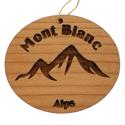 Mont Blanc Mountains Wood Ornament Swiss Alps Souvenir - 15068