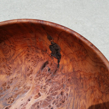 Redwood Bowl Burl Hand Turned 9 Inch Wood Bowl Gorgeous Grain #A12 Handmade Redwood Burl in California USA Wood Decor Art 5th Anniversary