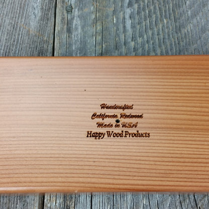 Redwood Wood Cribbage Board Handmade Laser Engraved 3 Player - 3147 ASST