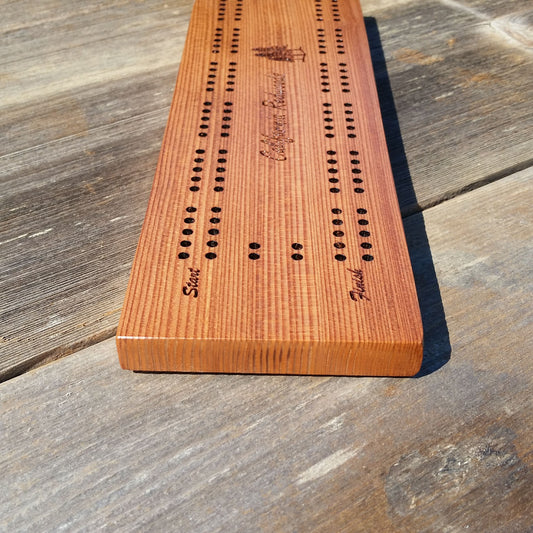 California Redwood Cribbage Board Card Game Handmade 2 Player - 3146 ASST