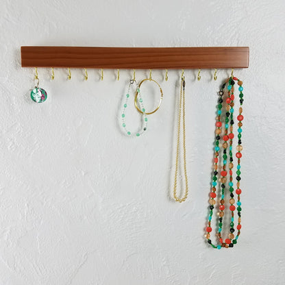 Necklace Holder - Necklace Display - Jewelry Organizer - Redwood Wood - Anniversary Gift - Mothers Day - Dorm Room Decor