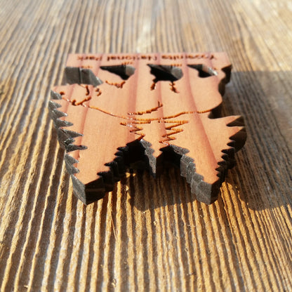 Yosemite National Park Bear and Trees Wood Refrigerator Magnet Made in USA Souvenir - 4002YNP