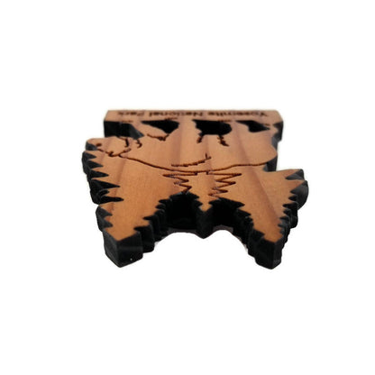 Yosemite National Park Bear and Trees Wood Refrigerator Magnet Made in USA Souvenir - 4002YNP