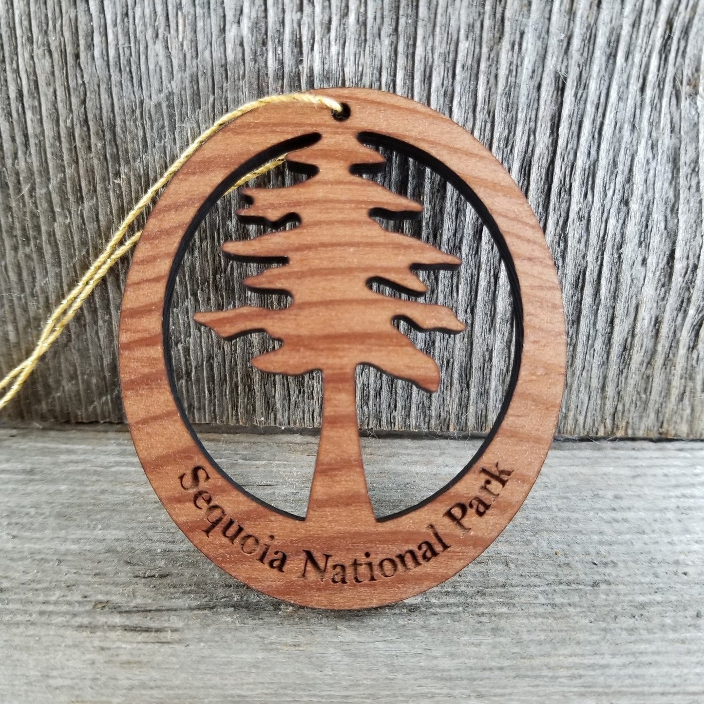 Sequoia National Park Cutout Big Tree Ornament Handmade in USA Souvenir Travel Gift - 1066SEQ