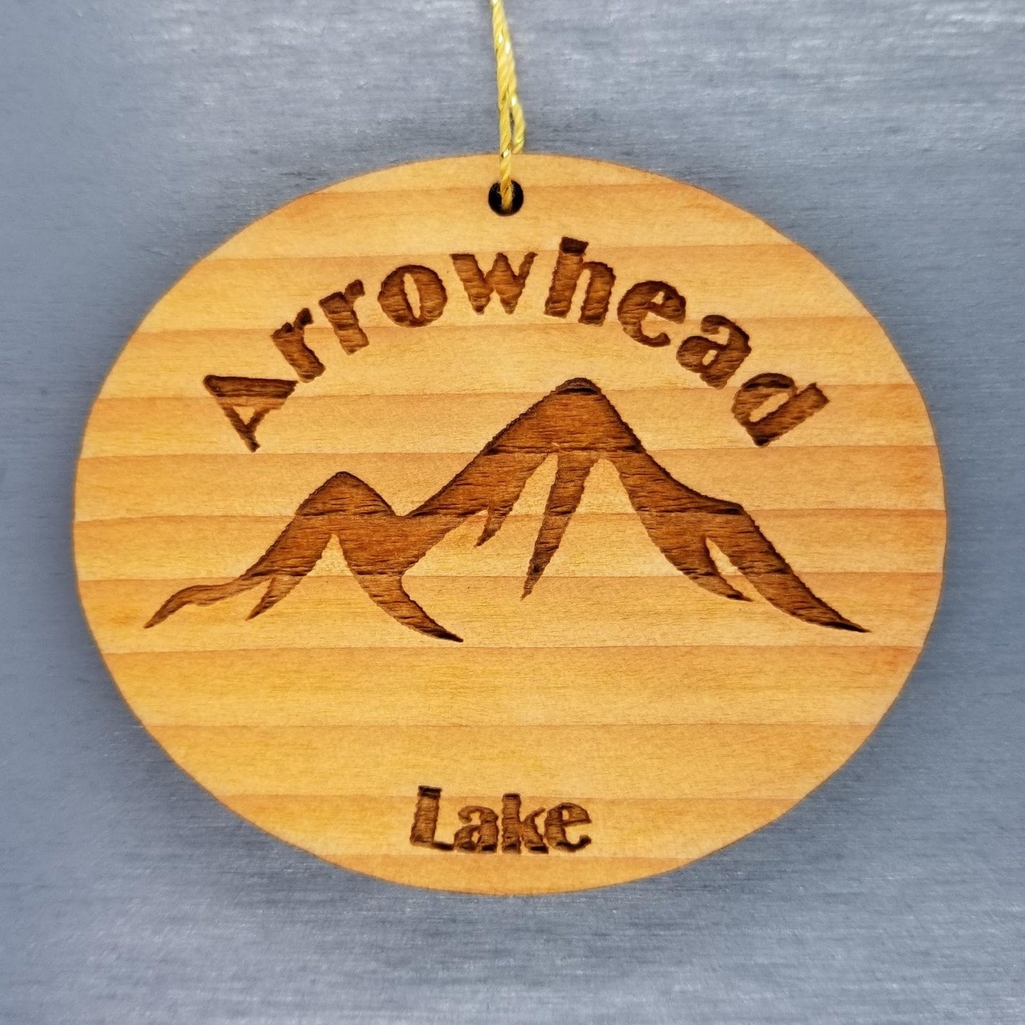 Arrowhead Lake Wood Ornament Pennsylvania Souvenir PA Pocono Mountains - 15102