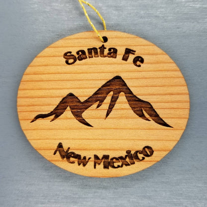 Santa Fe Ornament Handmade Wood Ornament New Mexico Souvenir NM -15097